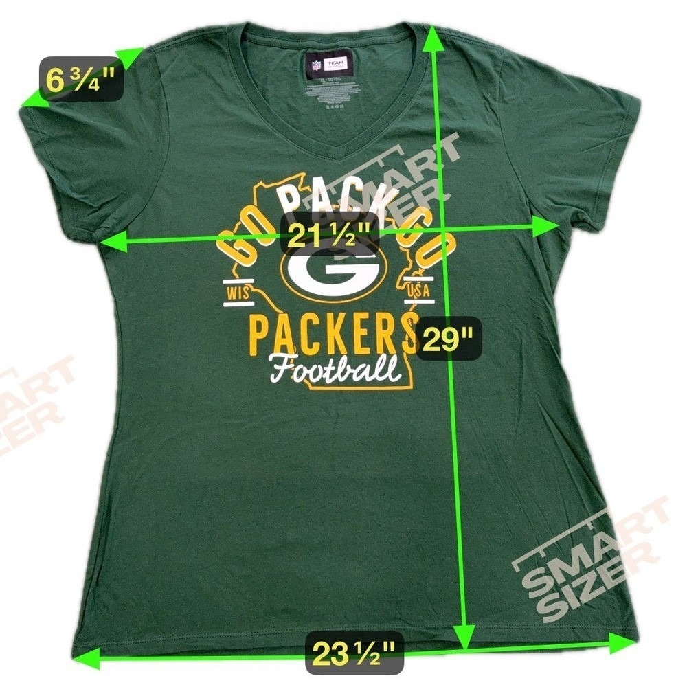Green Bay Packers T Shirt Womens XL Go Pack Go Football NFL Team Apparel‎ NWOT - Picture 4 of 4